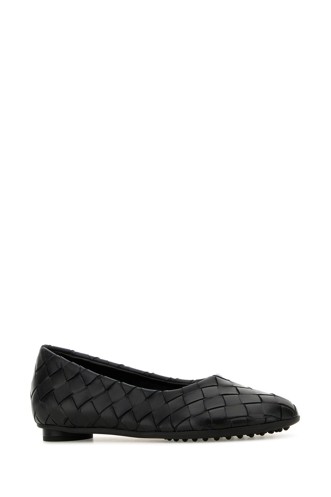 Black nappa leather Atomic ballerinas