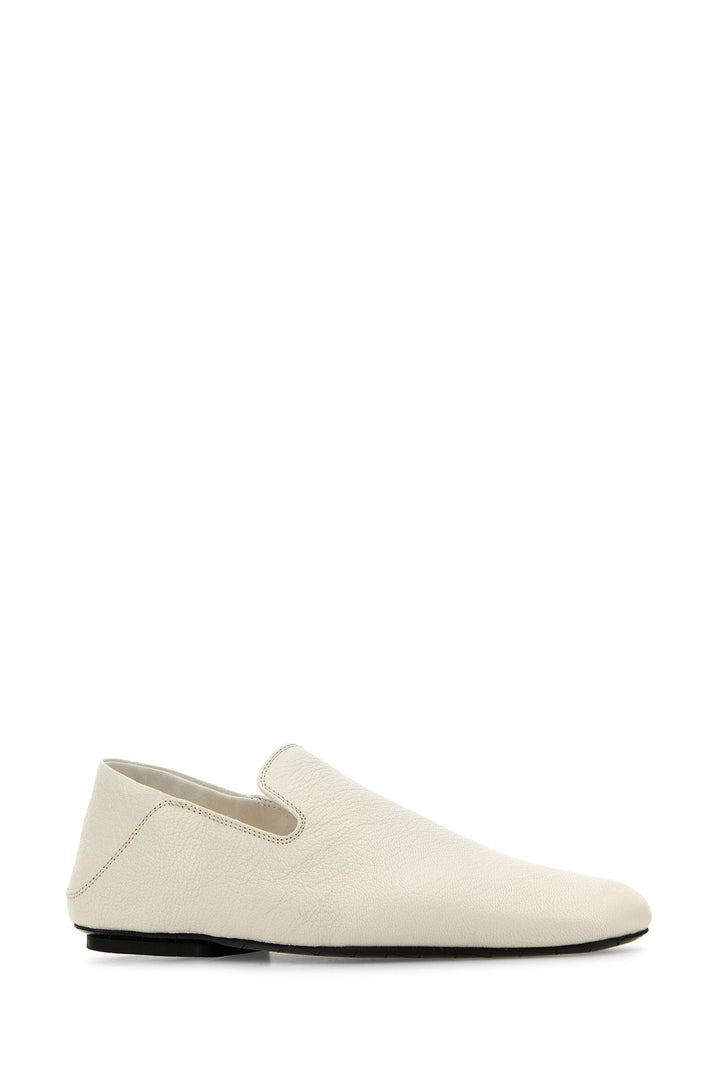 White leather Adamo slippers