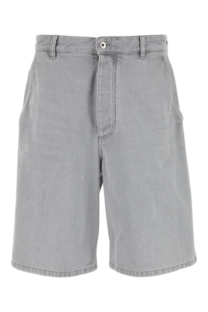 Light grey denim bermuda shorts