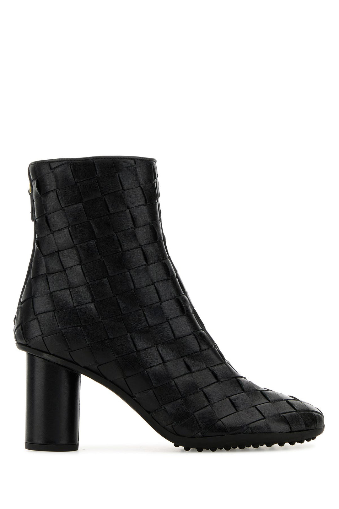 Black leather Atomic ankle boots