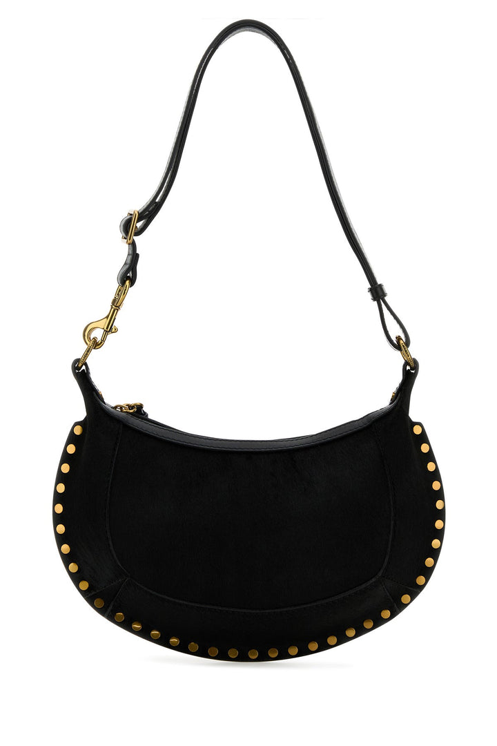 Black calf hair Oskan Moon shoulder bag