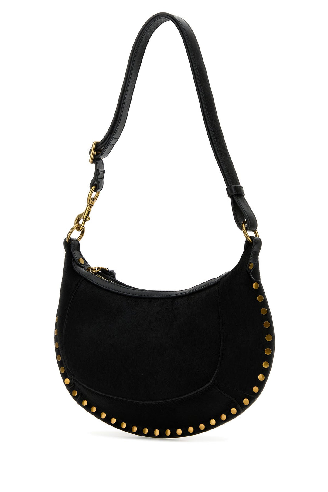 Black calf hair Oskan Moon shoulder bag