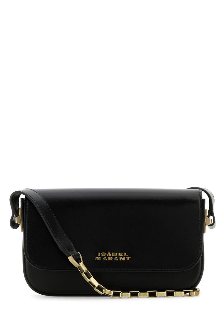 Black leather Lizza shoulder bag