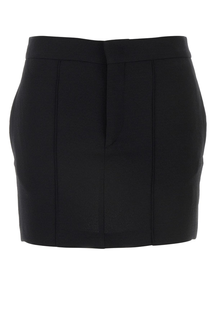 Black stretch polyester blend Licoba mini skirt