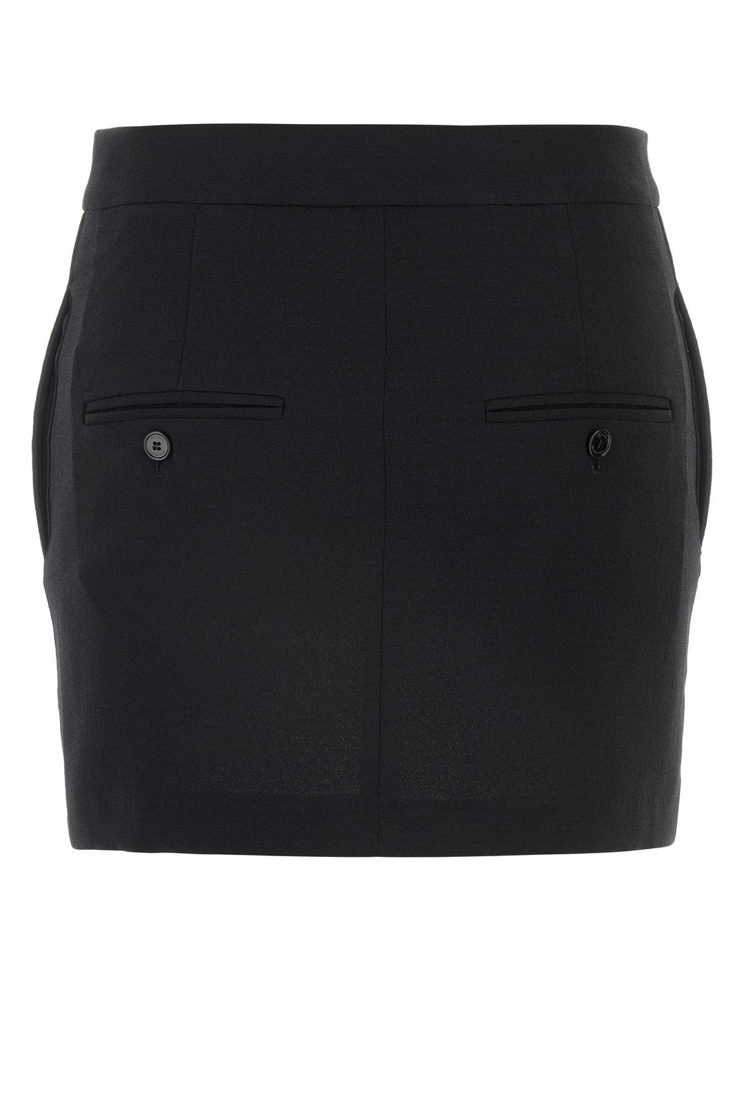 Black stretch polyester blend Licoba mini skirt