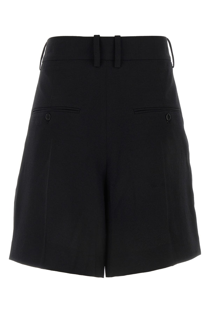 Black stretch polyester blend Elna bermuda shorts