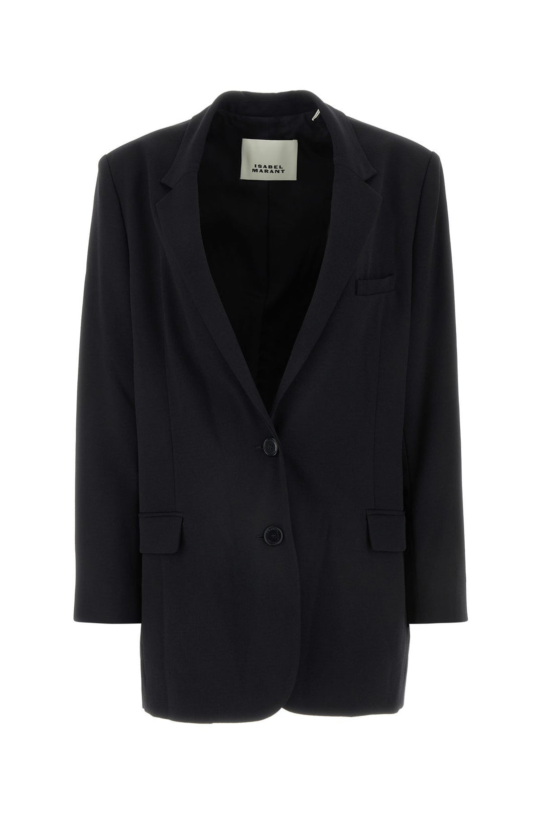 Black stretch polyester blend Oceany blazer