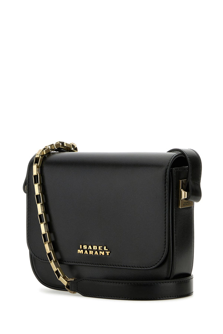 Black leather small Lizza crossbody bag