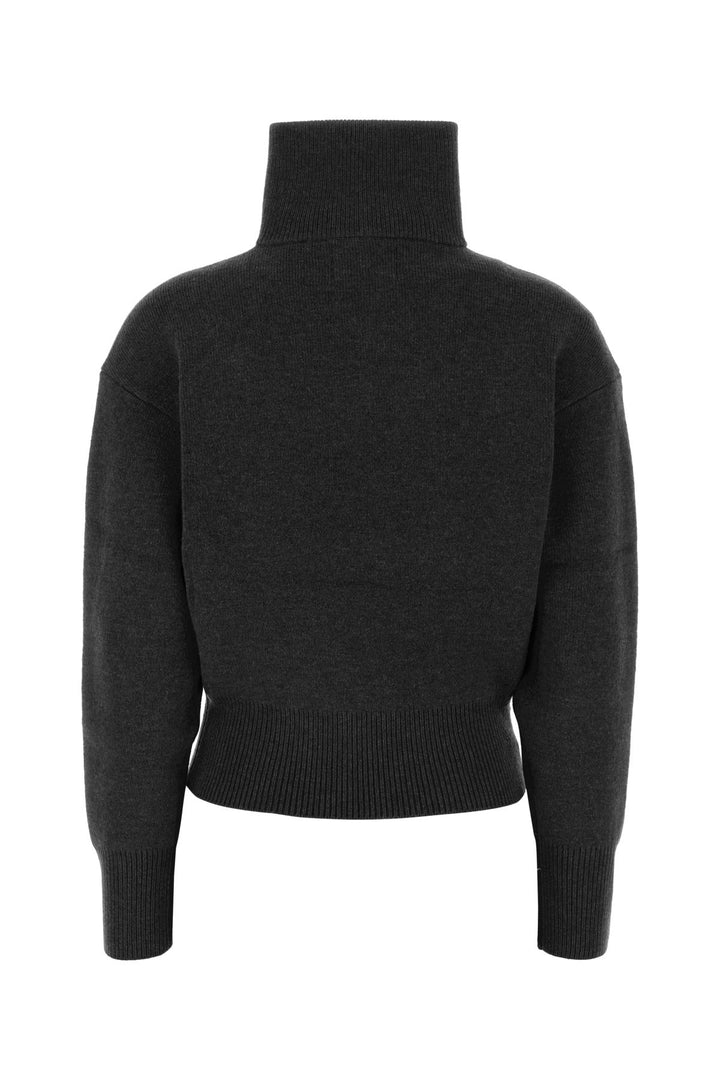 Charcoal stretch wool blend Laranne sweater