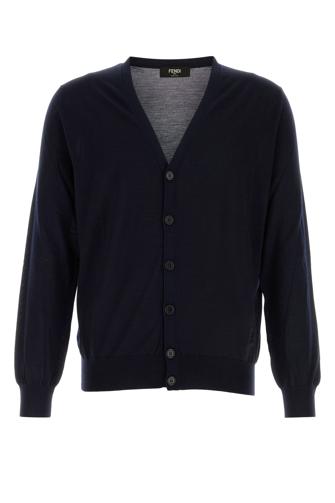 Midnight blue stretch wool cardigan