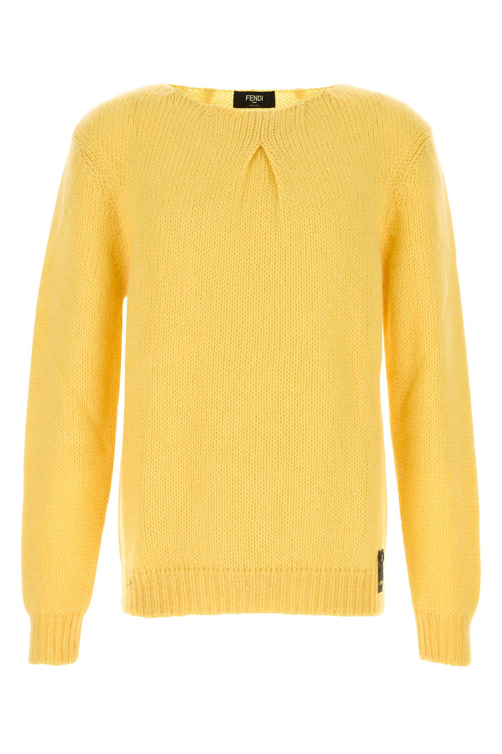 Yellow mohair blend sweater