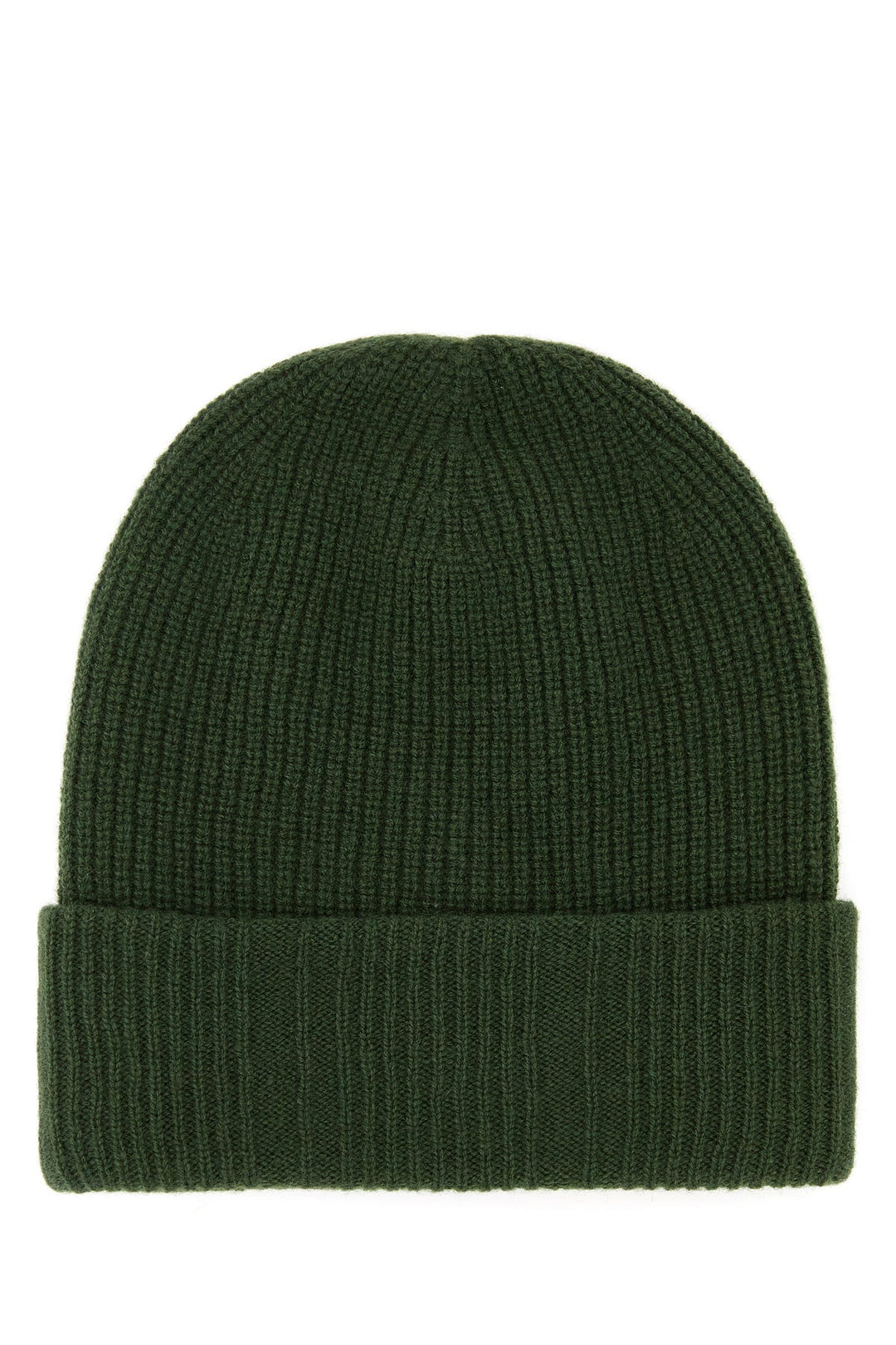 Green wool blend beanie hat