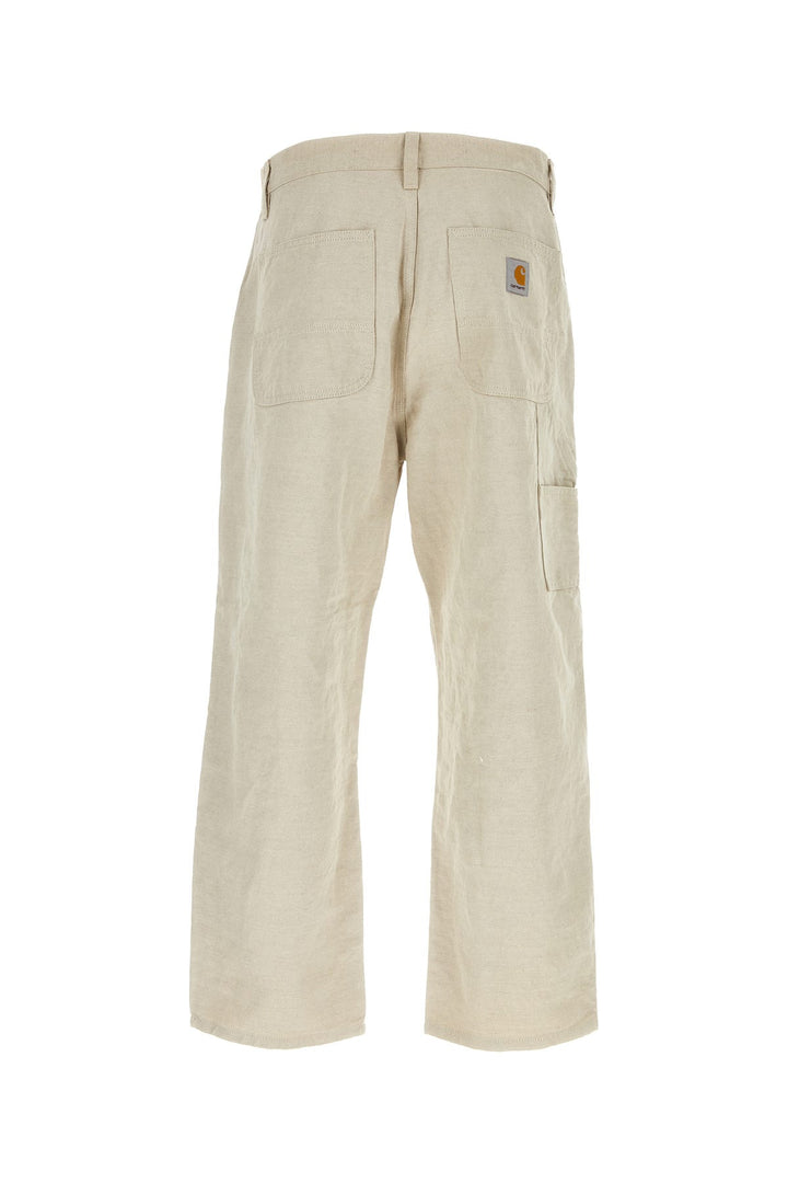 Sand cotton blend Double Knee Pant