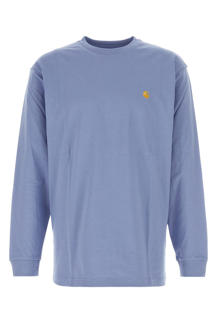 Light blue cotton L/S Chase t-shirt