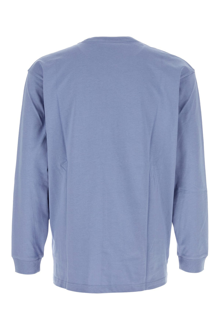 Light blue cotton L/S Chase t-shirt