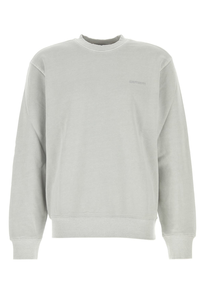 Light grey cotton Duster Script Sweat