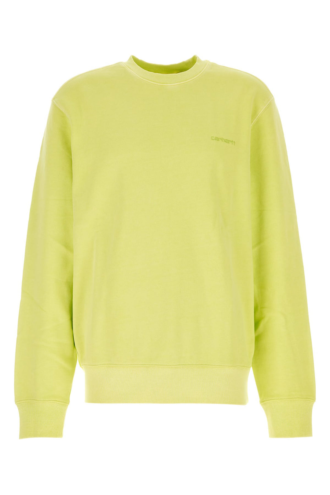 Fluo yellow cotton Duster Script Sweat