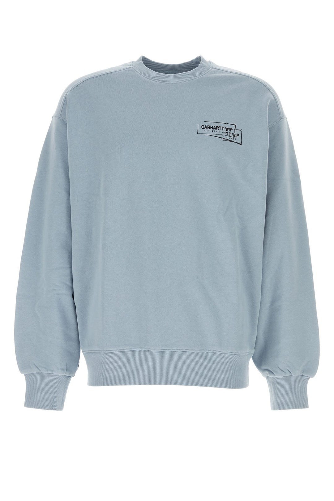 Powder blue cotton Stamp Sweat