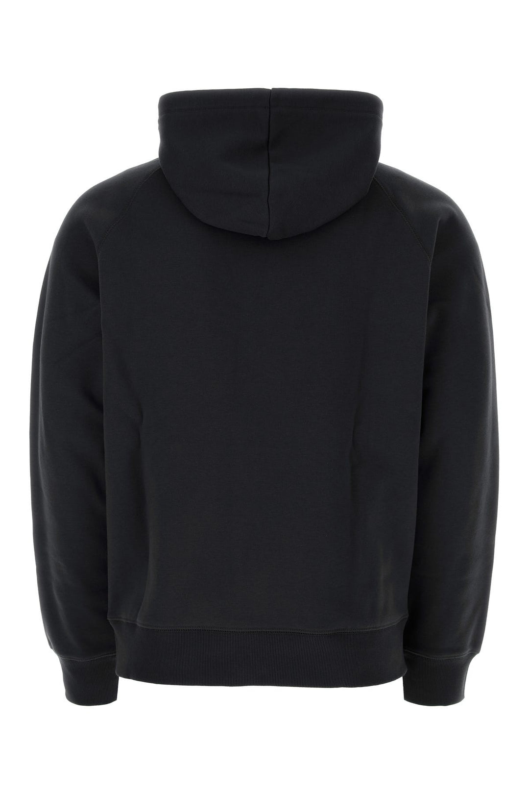 Black cotton blend Hooded Chase Sweat