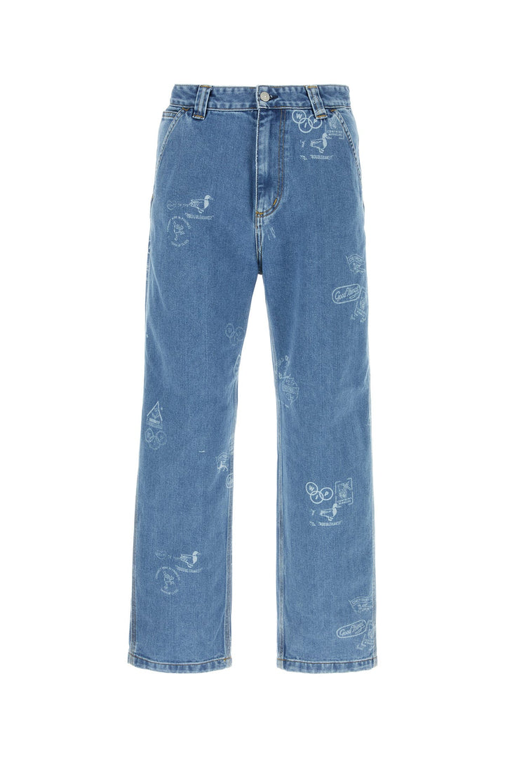 Printed denim Stamp Pant