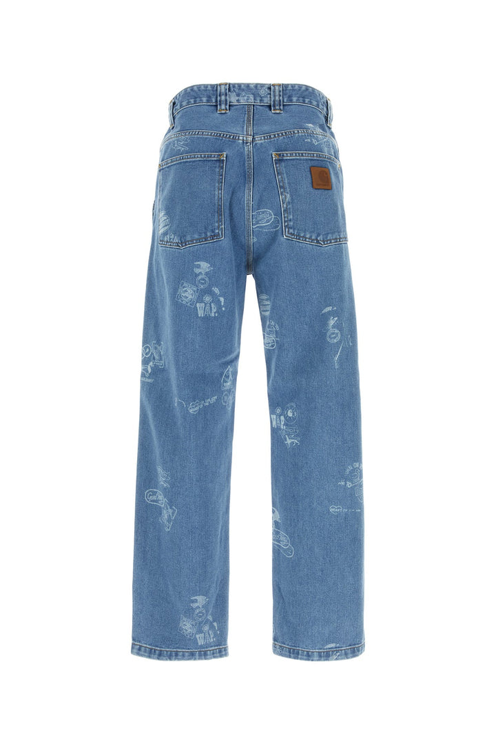 Printed denim Stamp Pant