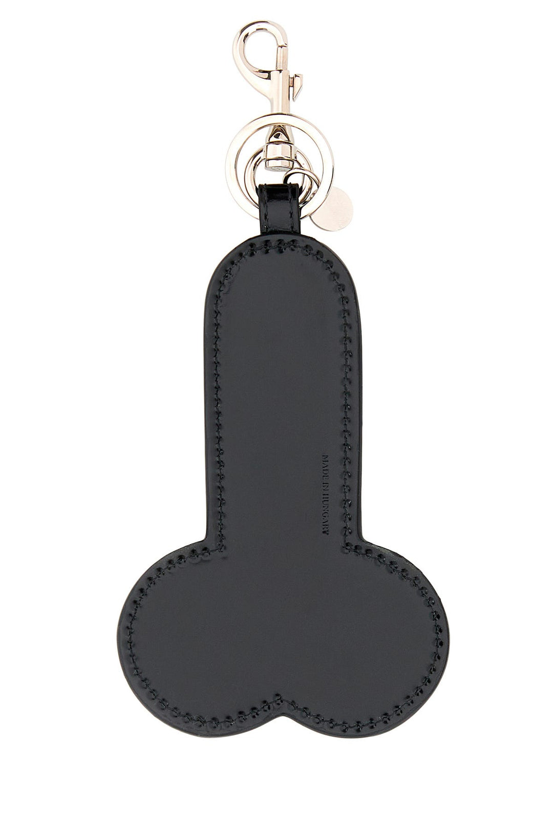 Black leather Penis key ring