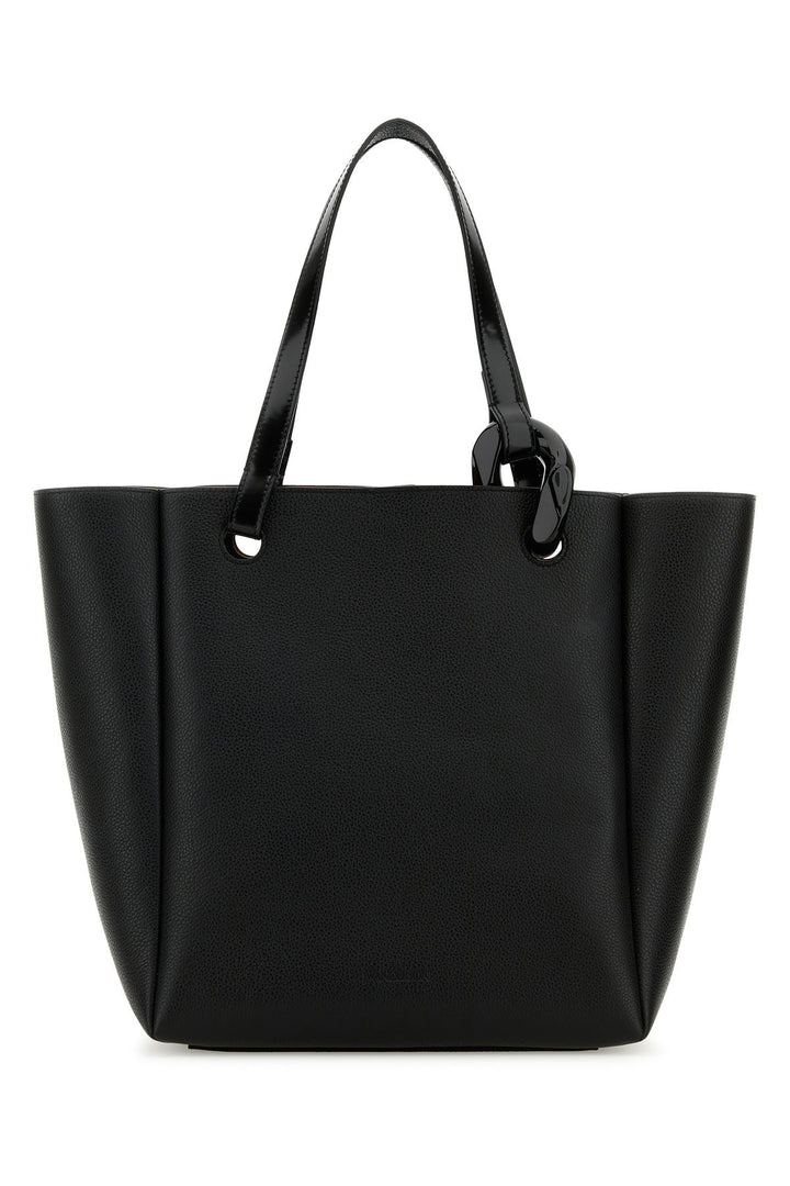 Black leather JWA Corner shopping bag