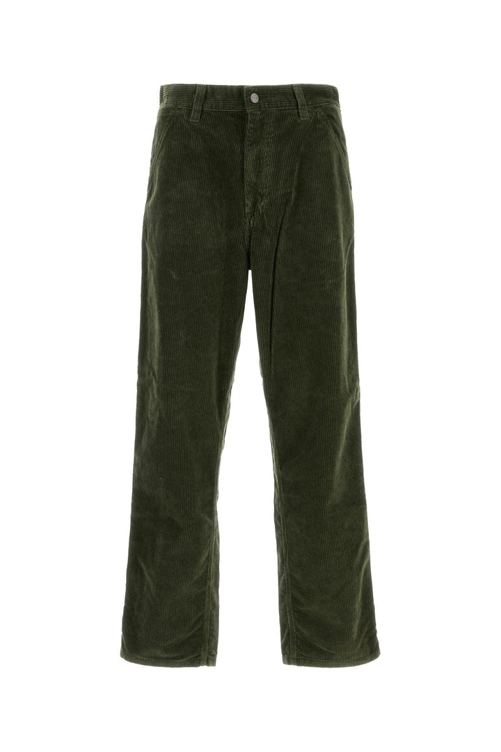 Dark green corduroy Single Knee Pant