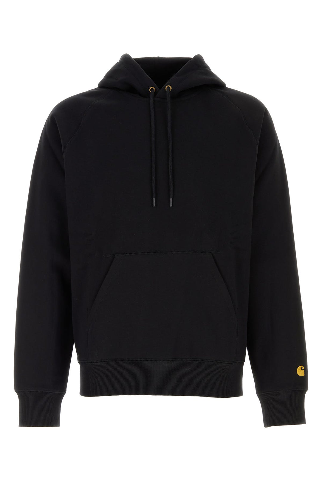 Black cotton blend Hooded Chase Sweat