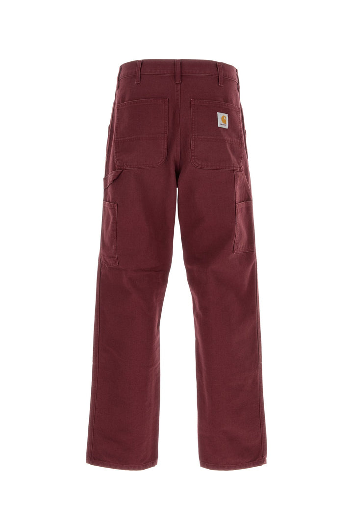 Burgundy denim Double Knee Pant