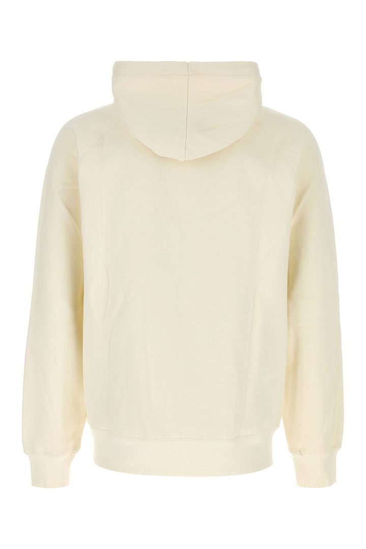 Ivory cotton blend Hooded Chase Sweat