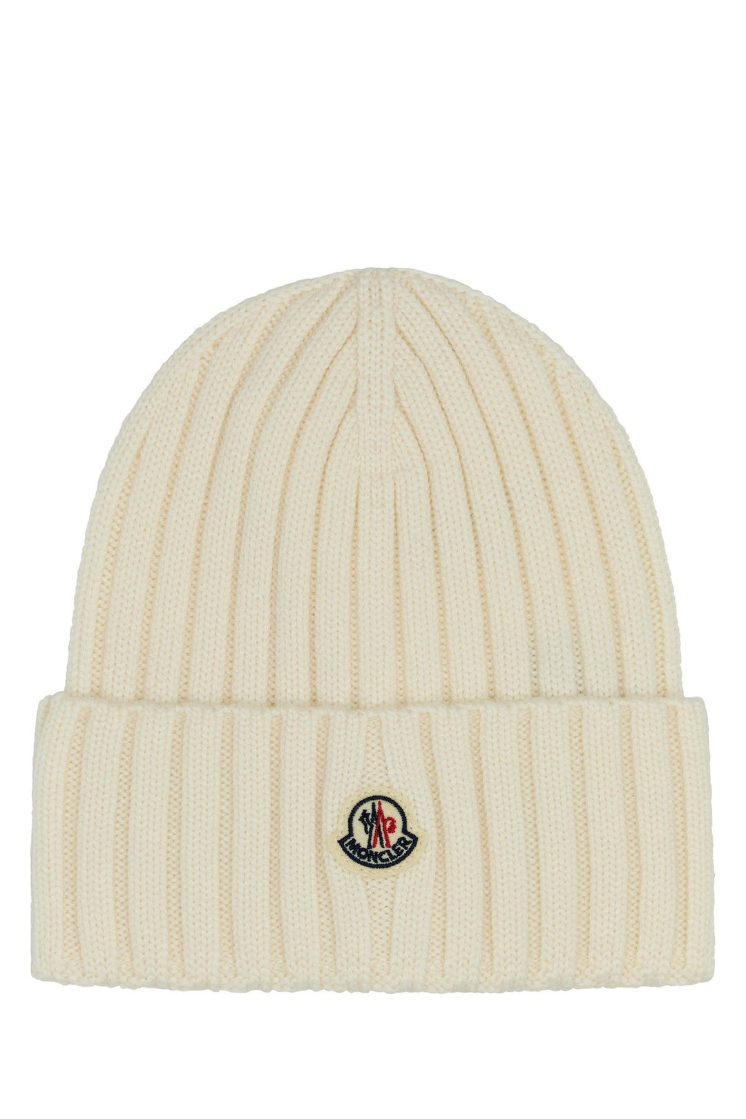 White wool beanie hat