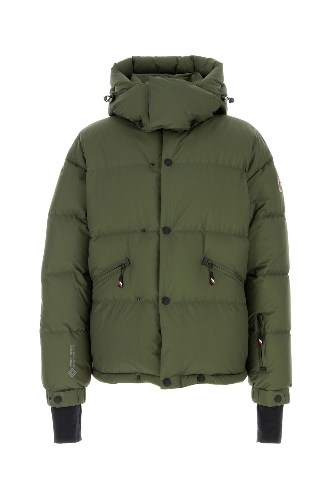 Olive green nylon Coraia down jacket