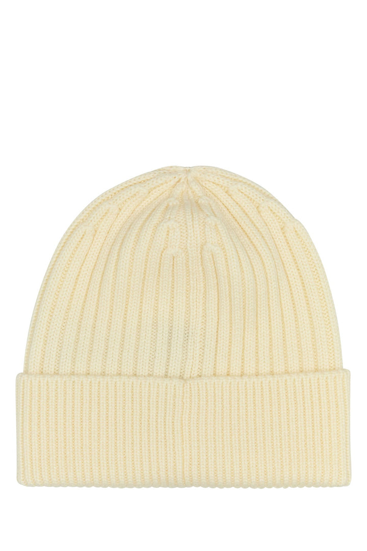 Ivory wool beanie hat