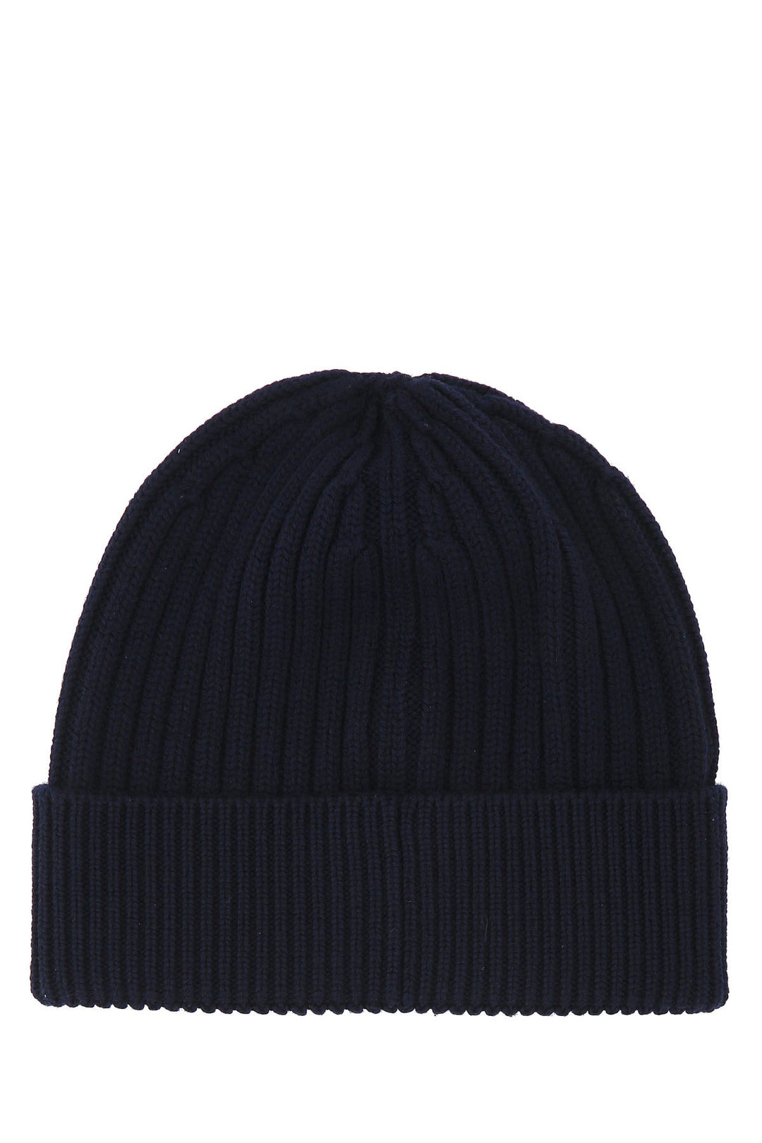 Midnight blue wool beanie hat