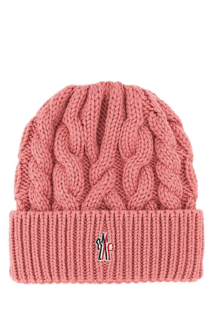 Dark pink wool beanie hat