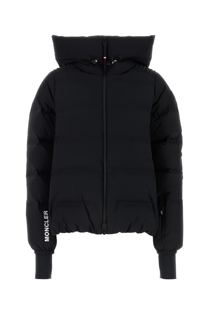 Black stretch nylon Suisses down jacket