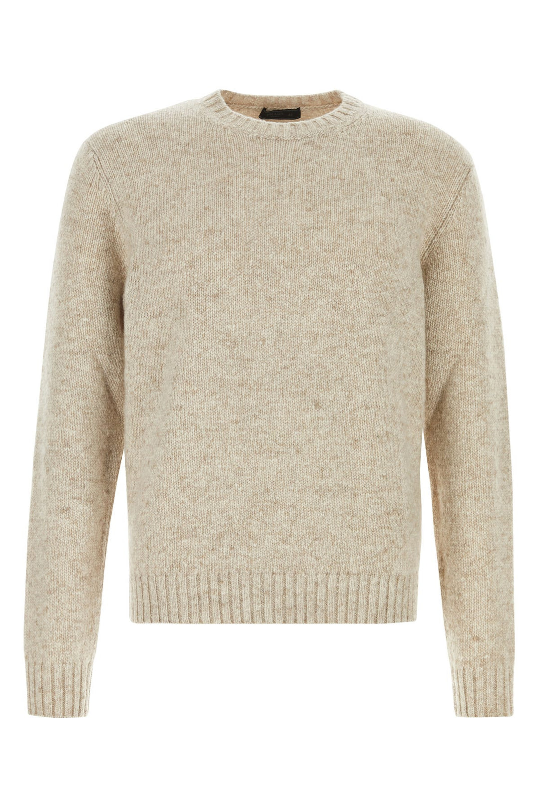 Melange sand cashmere sweater