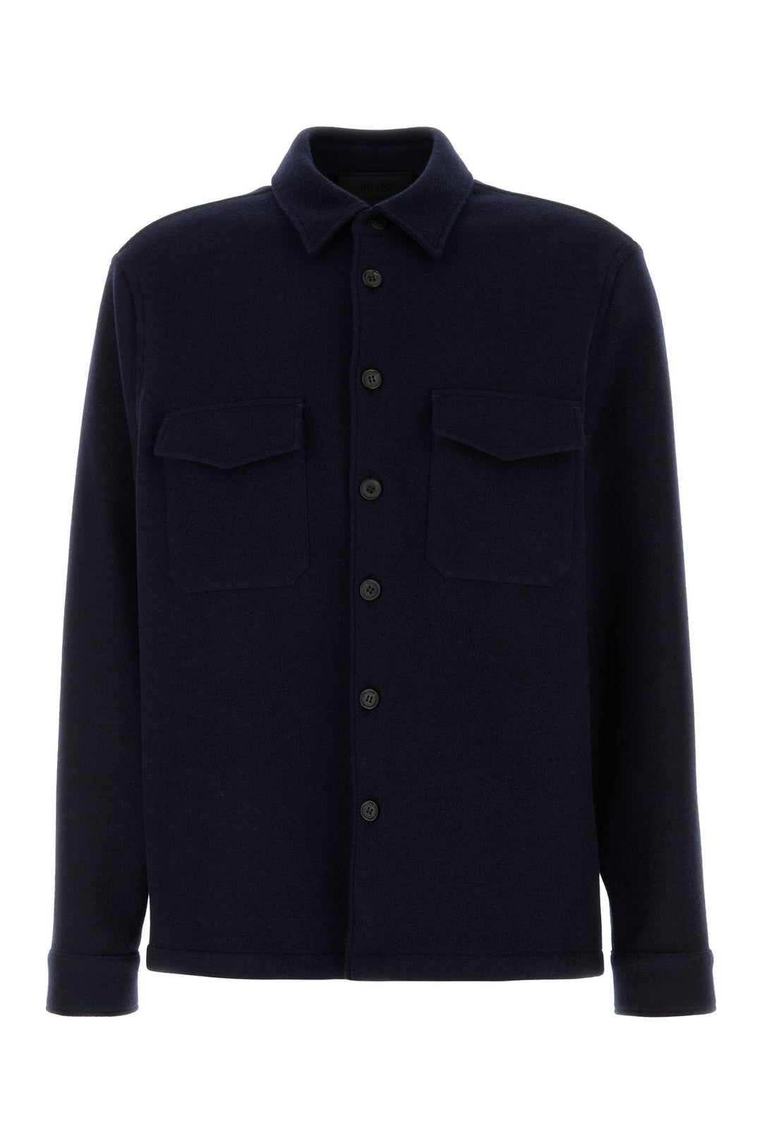 Midnight blue wool bled shirt