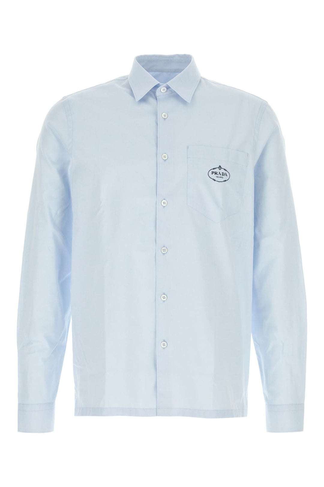 Pastel light blue poplin shirt