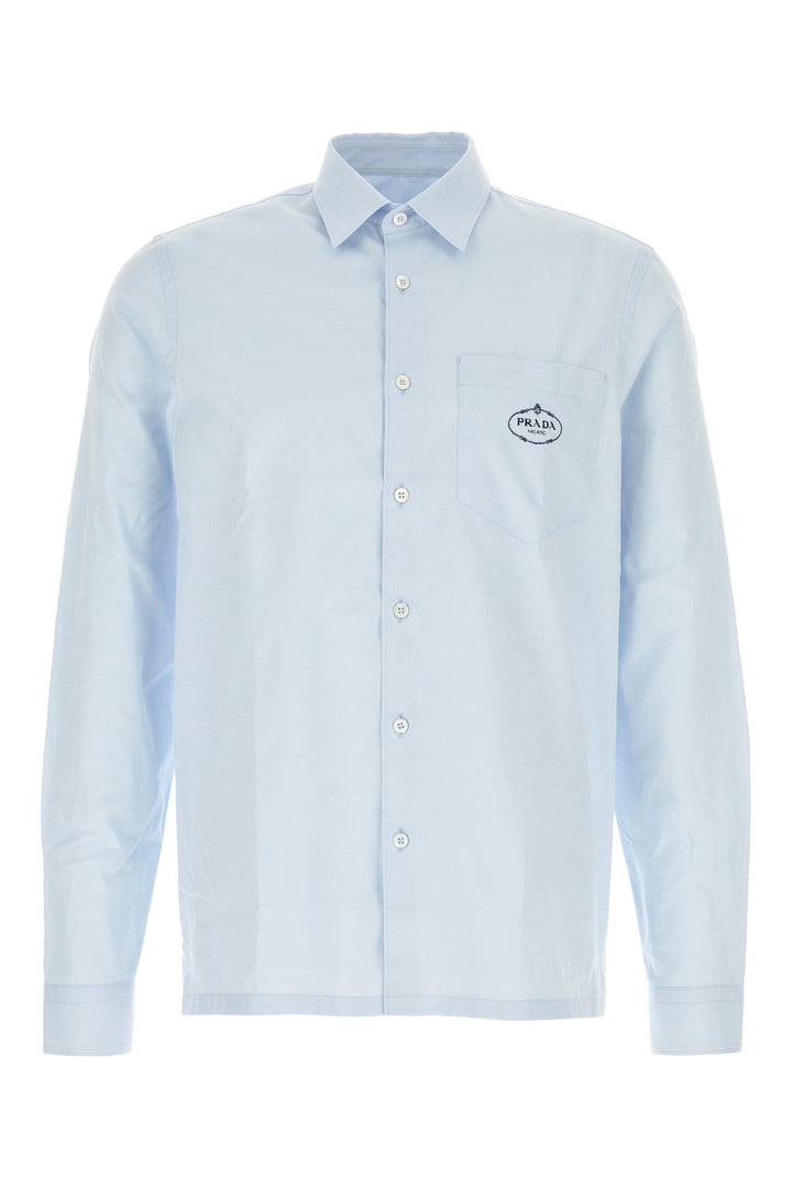 Pastel light blue poplin shirt