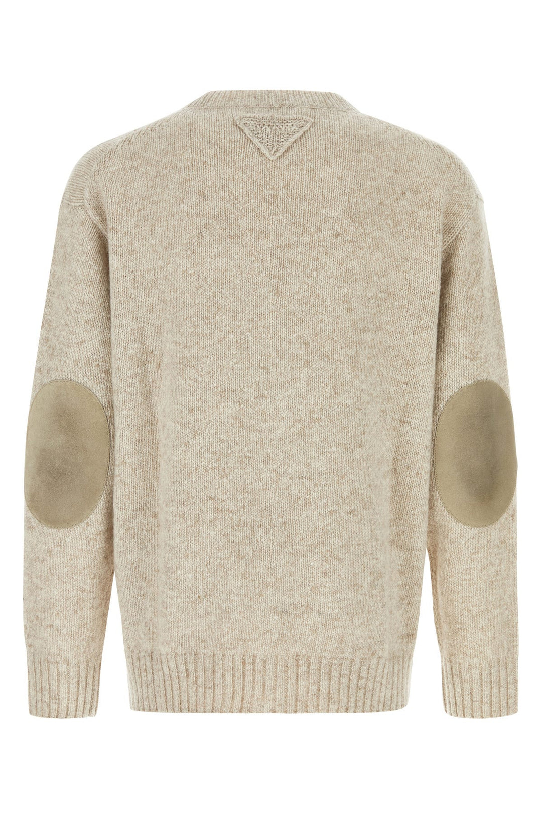 Melange sand cashmere oversize cardigan