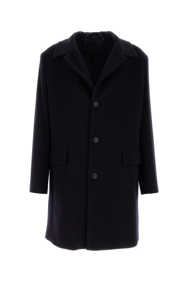 Midnight blue wool blend coat