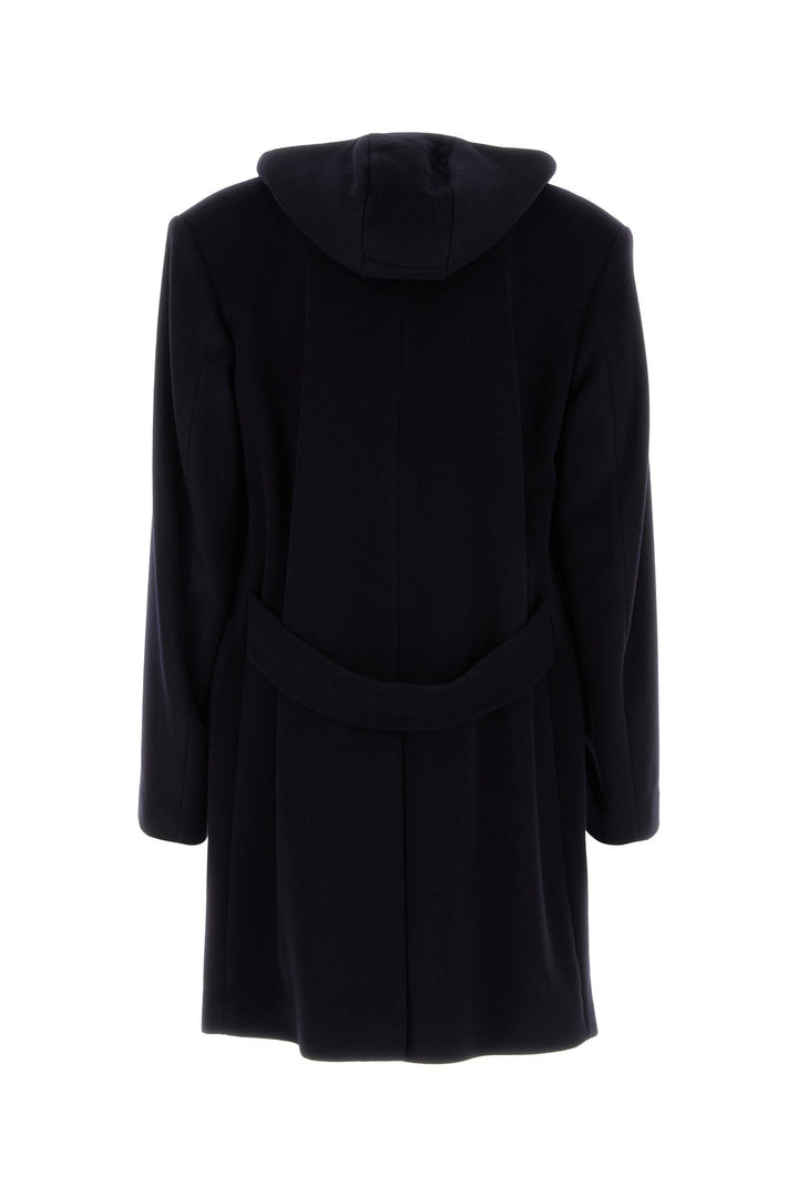 Midnight blue wool blend coat