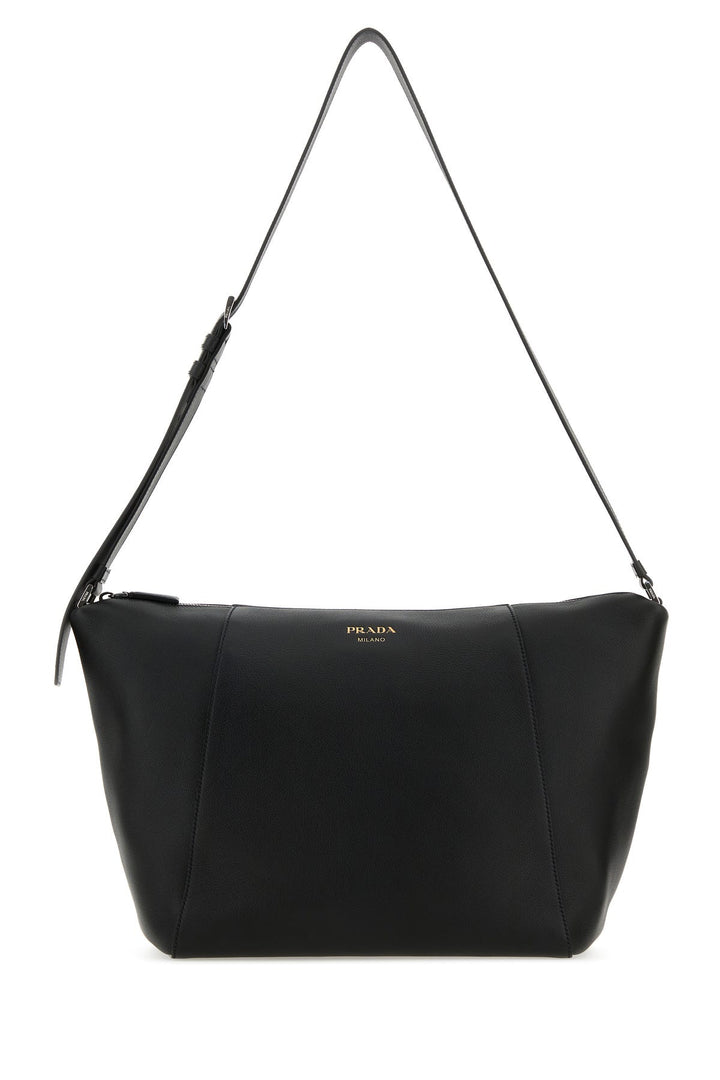 Black leather crossbody bag