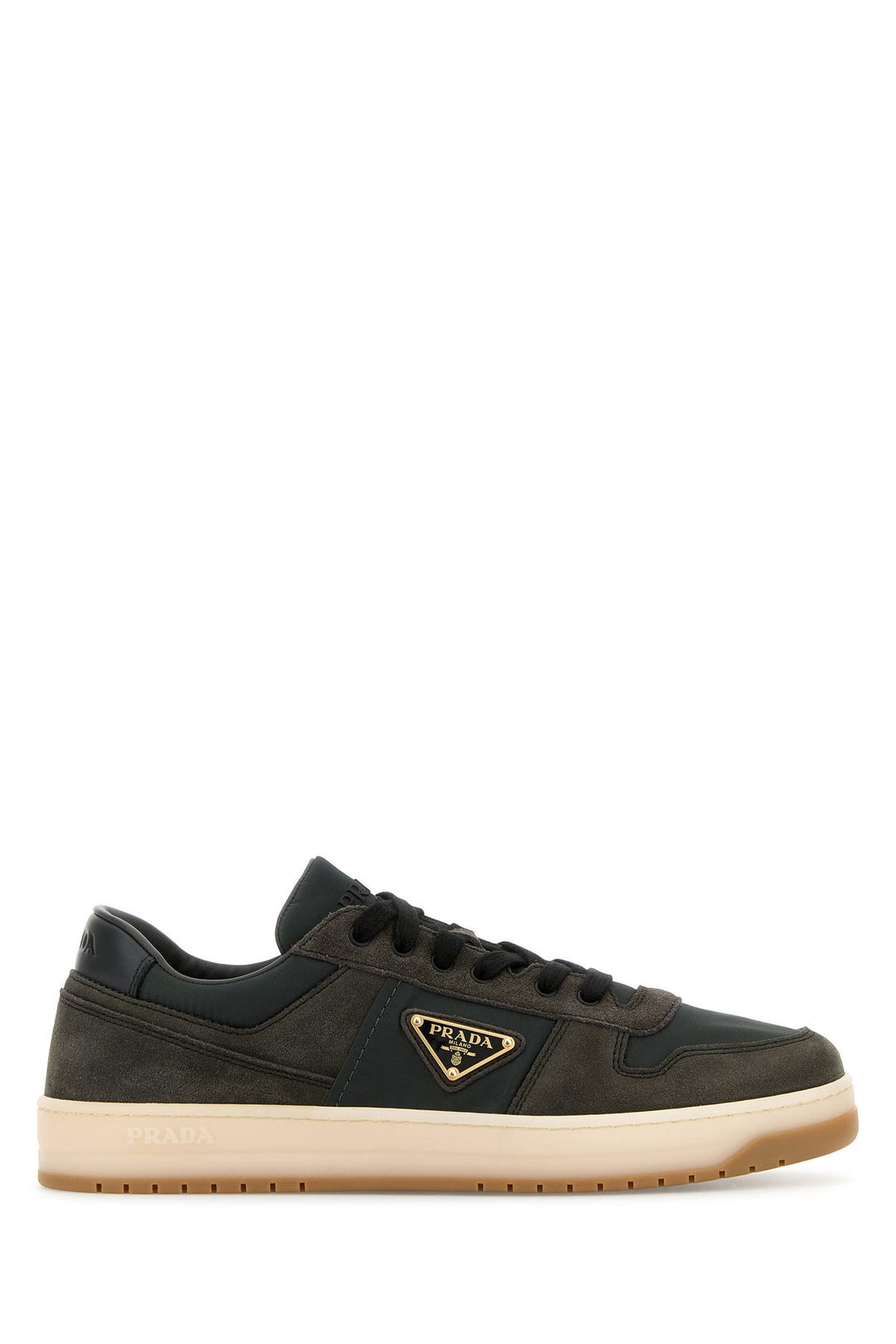 Two-tone suede and fabric Downtown sneakers