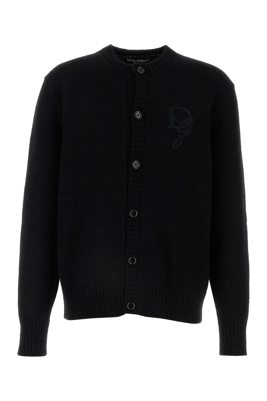 Black nylon blend cardigan