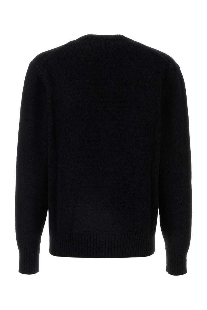 Black nylon blend cardigan