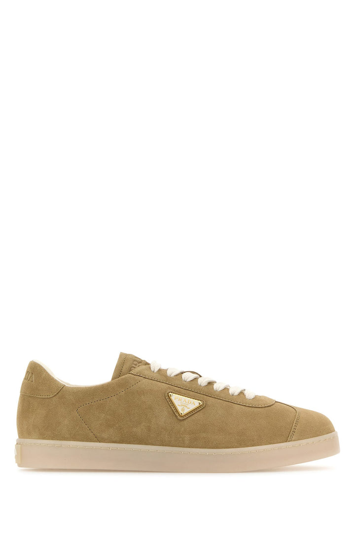 Beige suede sneakers