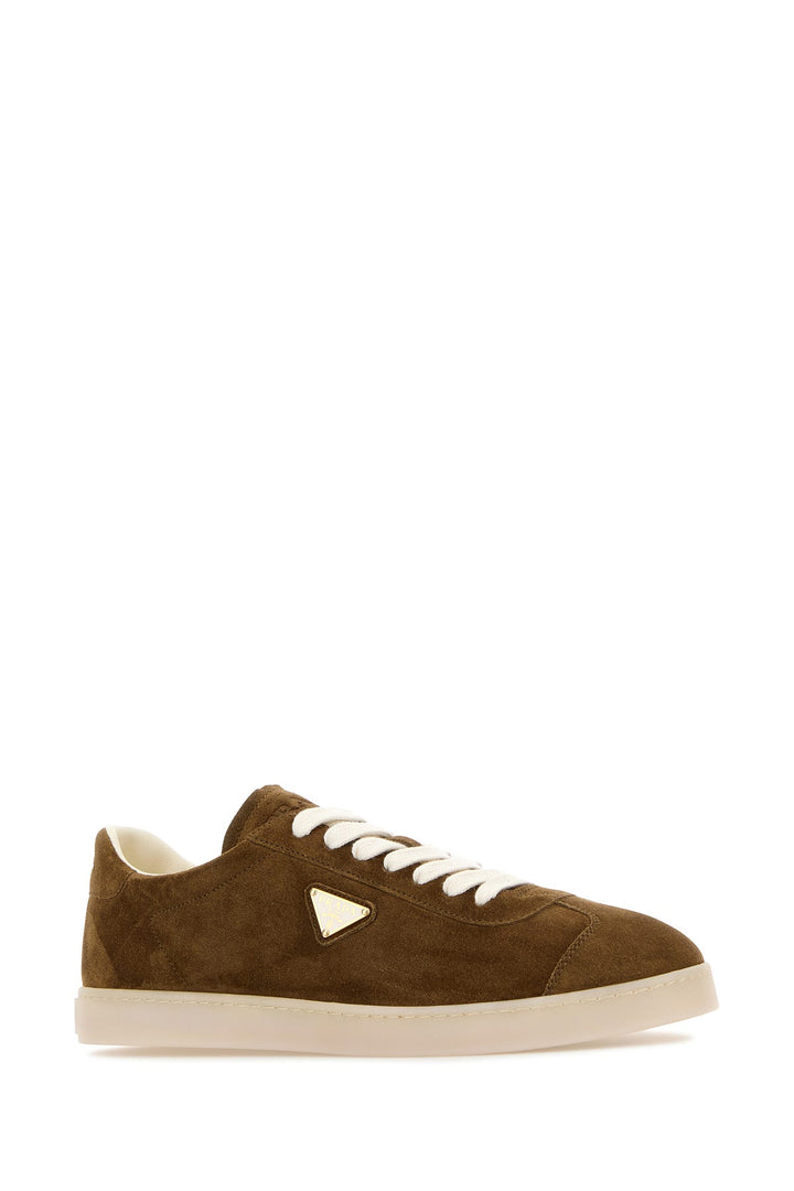 Brown suede sneakers